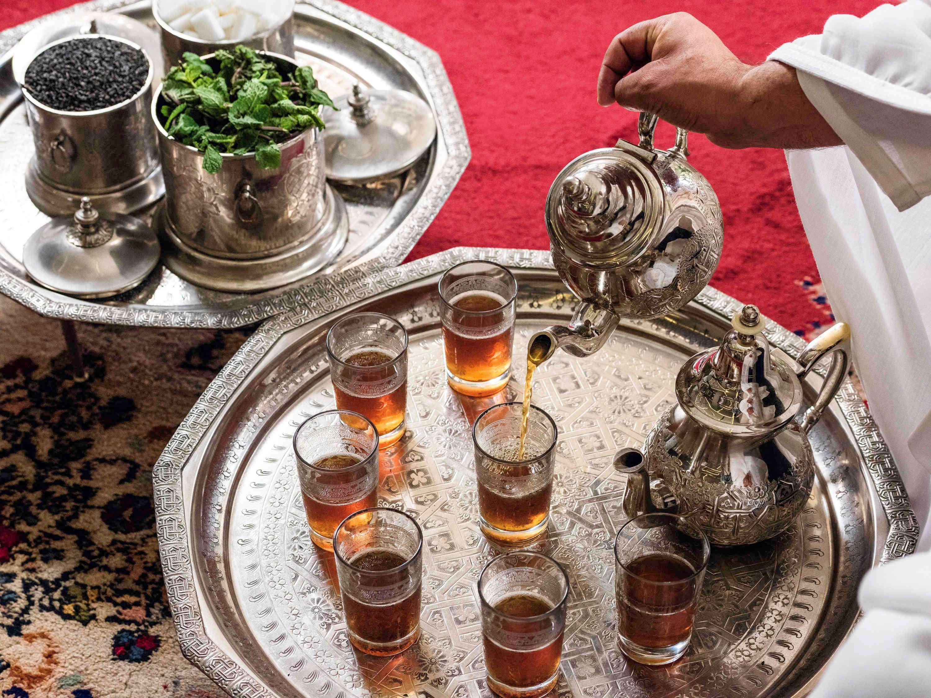 玛拉巴塔丹吉尔瑞享酒店及娱乐场 外观 照片 Moroccan mint tea
